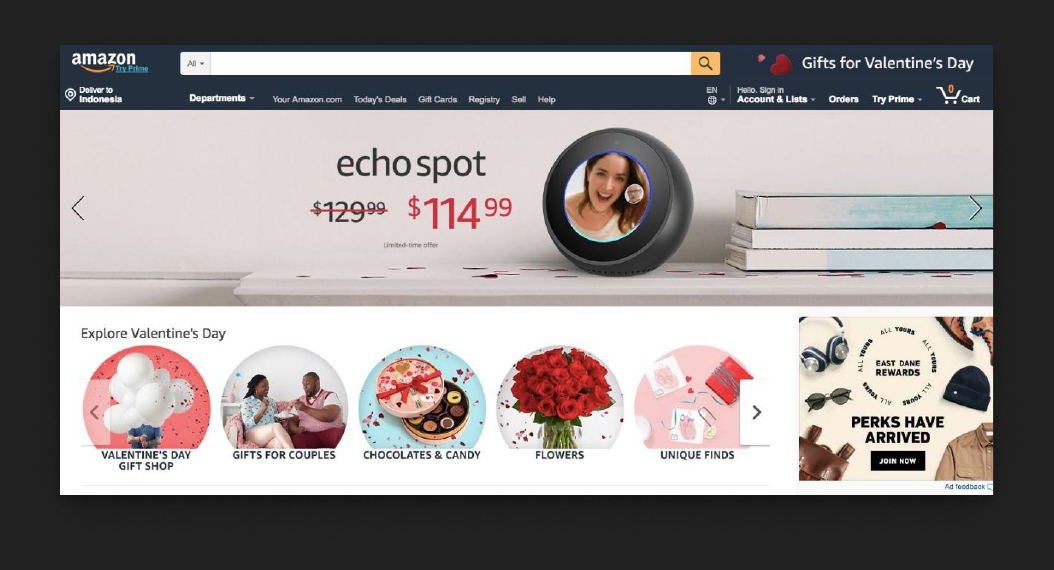 Home page Amazon