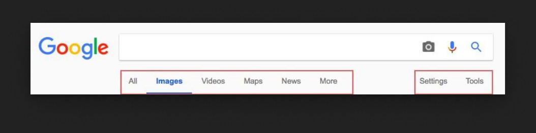 Menu Google